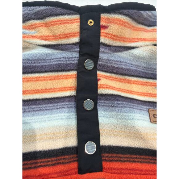 Cinch Boys Polar Fleece Pullover XXL Orange Aztec 1/4 Snap Western Cowboy Rodeo - Picture 8 of 8